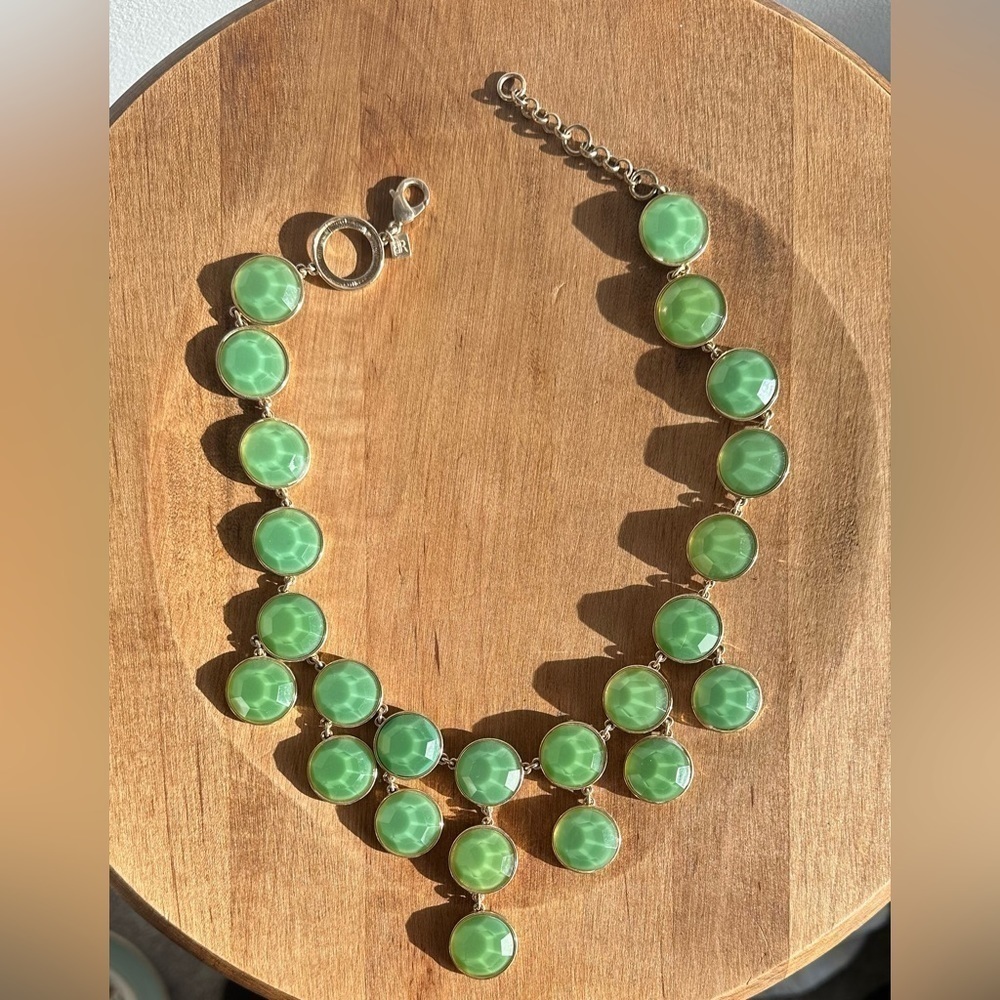 Banana Republic Gold and Green Necklace